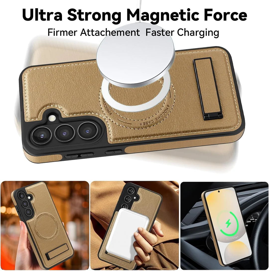 Samsung Galaxy Z Fold 6 Leather Case Magnetic Protective Case Holder Phone Case