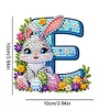 (US Only)PET Double Sided Special Shaped Easter Alphabet DIY Diamond Painting Keychain