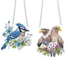 2pcs Diamond Painting Bluebird Eagle Pendant Wall Decor for Home & Window