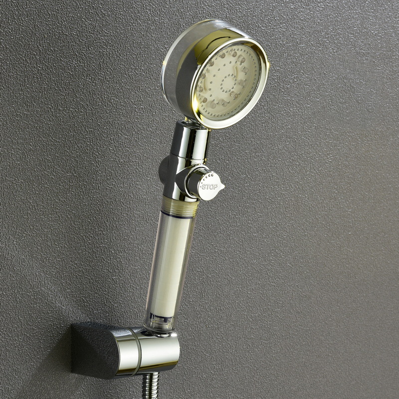 LED Shower Anion colorful self-changing / temperature-controlled light-emitting color filtering showerhead small nozzle | 168DEAL