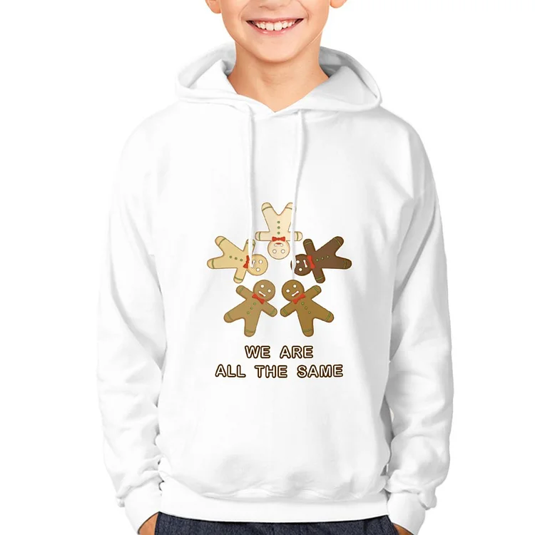 Children's Hoodie Gingerbread Man Anti Racial Discrimination