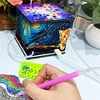 Outil d’aide au diamant portable aspirateur stylo de peinture au diamant kit (chat du ciel étoilé)