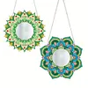 2pcs/set DIY Flowers Hanging Mirror Diamond Art Wall Door Decoration Kit