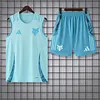 2025/2026 Cruzeiro Pre-Match Training Light Blue Vest+Shorts Football1:1 Thai Quality