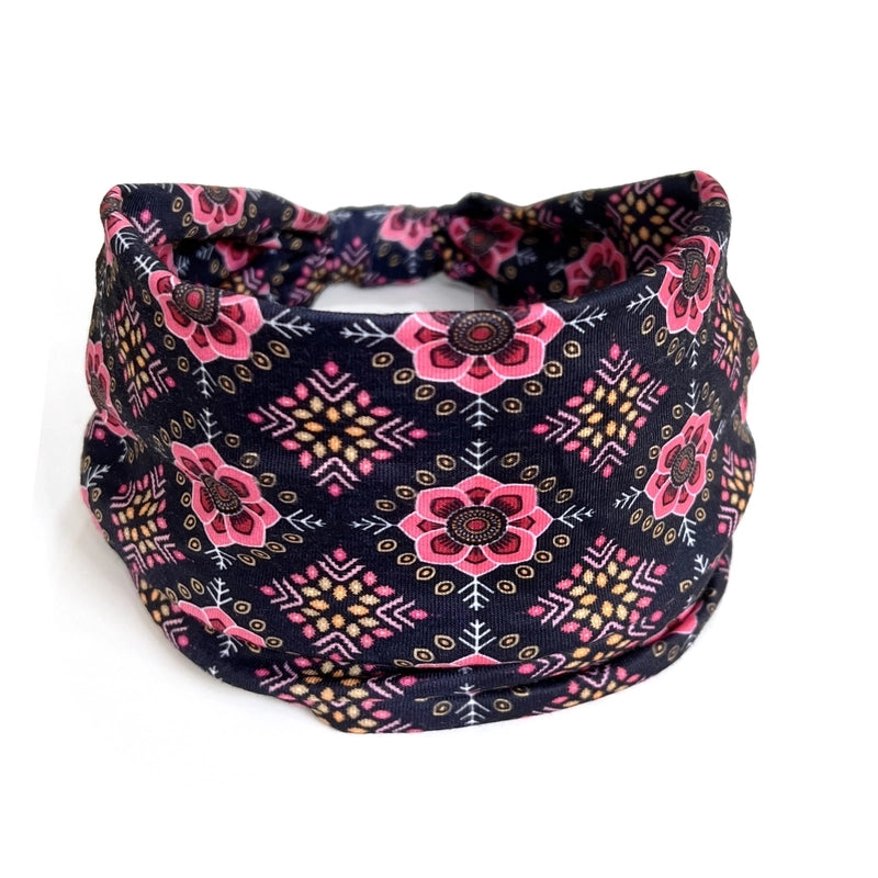 Women’s Hair Band African Print Pattern Wide Edge Elastic Knot Sports Yoga Headband Women’s Headwear Hair Accessories