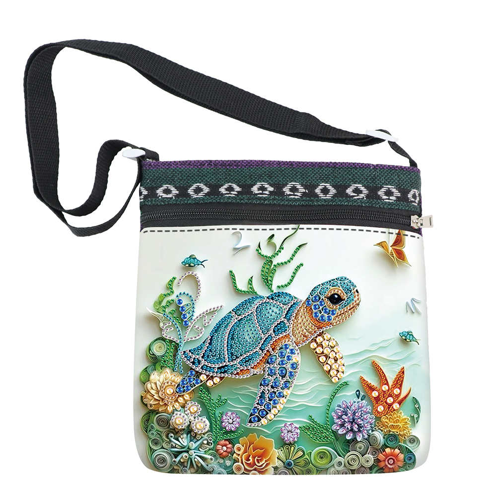 Sea Turtle 5D DIY Diamond Painting Shopper Bag 5D Diamond Handmade Satchel Bag