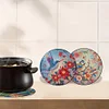 4Pcs oiseaux oiseaux napperon en bois - 5d bricolage artisanat vaisselle