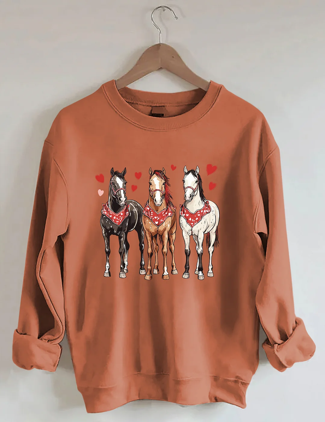 Valentine's Day Horse Sweatshirt