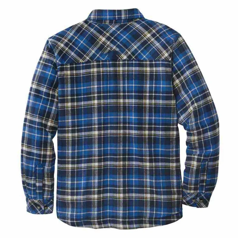 Men's Thick Jacket Plush Plaid Coat