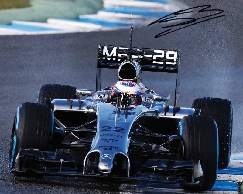 Jenson Button Autograph Signed Photo Poster painting Print