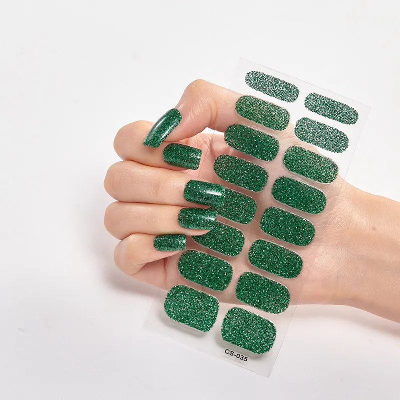 Churchf For Nails Nail Art Stickers 2020 Minimalist Design Glitter Series Powder Sequins Women Salon Self Adhesive Nail Sticker-Nail Inspo-Outfit Ideas