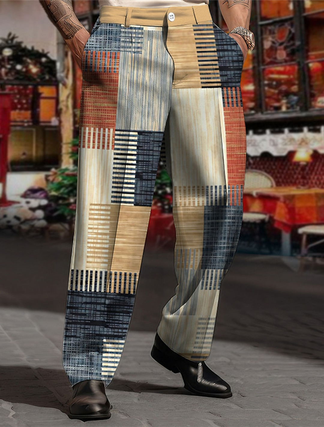 Men's Geometric Casual 3D Printed Street Pants 010