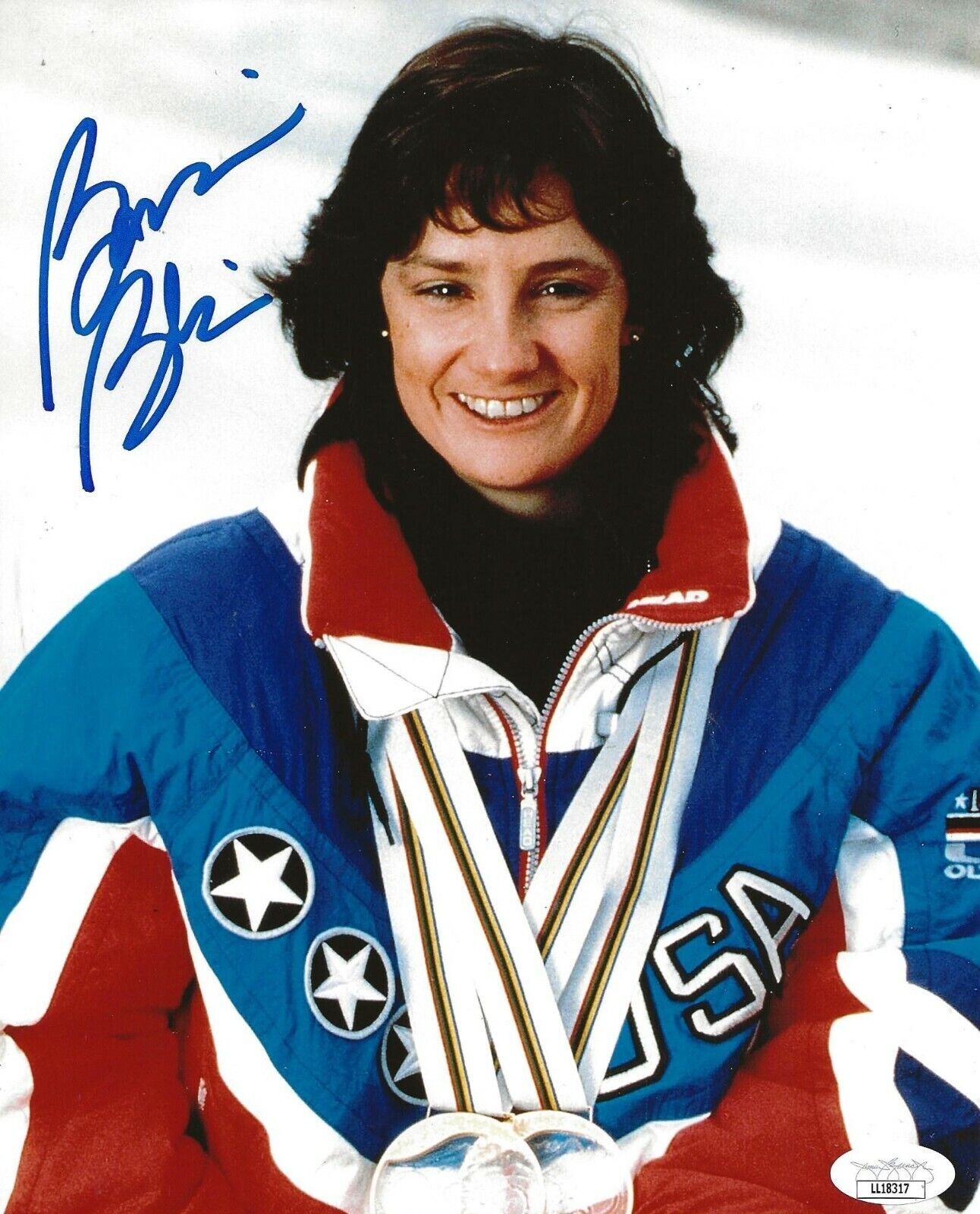 Bonnie Blair USA Speed Skating signed 8x10 Photo Poster painting Olympic Gold autographed 6 JSA