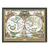(Big Size) 11CT/14CT Old world map- Counted Cross Stitch   56*46cm/22.05*18.11in(Brand)
