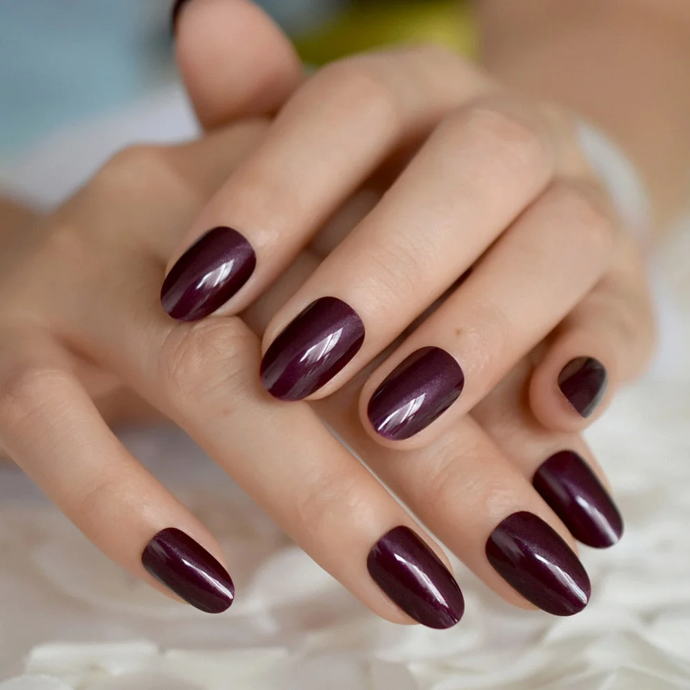 Squoval Short Size Charming Lovely Fake Nails Nude Pink Pudding Smooth Supple Fake Nails UV Press On Nails Gel lovely charms-Nail Inspo