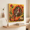 Framed Turkey - DIY Button Art Painting Kit for Creativity DIY Pearl Dot Crafts for Gift Home Wall Decor 30*30CM