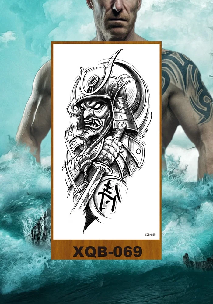 Temporary Tattoo Sticker Man Woman Arm Body Art Fake Tatoo Buddha Bodhisattva Believer Religion Valkyrie Female Warrior Goddess