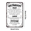 Bathroom Rules - Vintage Metal Signs - 20*30cm/30*40cm - Warning