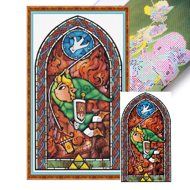 【Huacan Brand】Zelda 40*75cm 14CT Stamped Canvas Cross Stitch gbfke