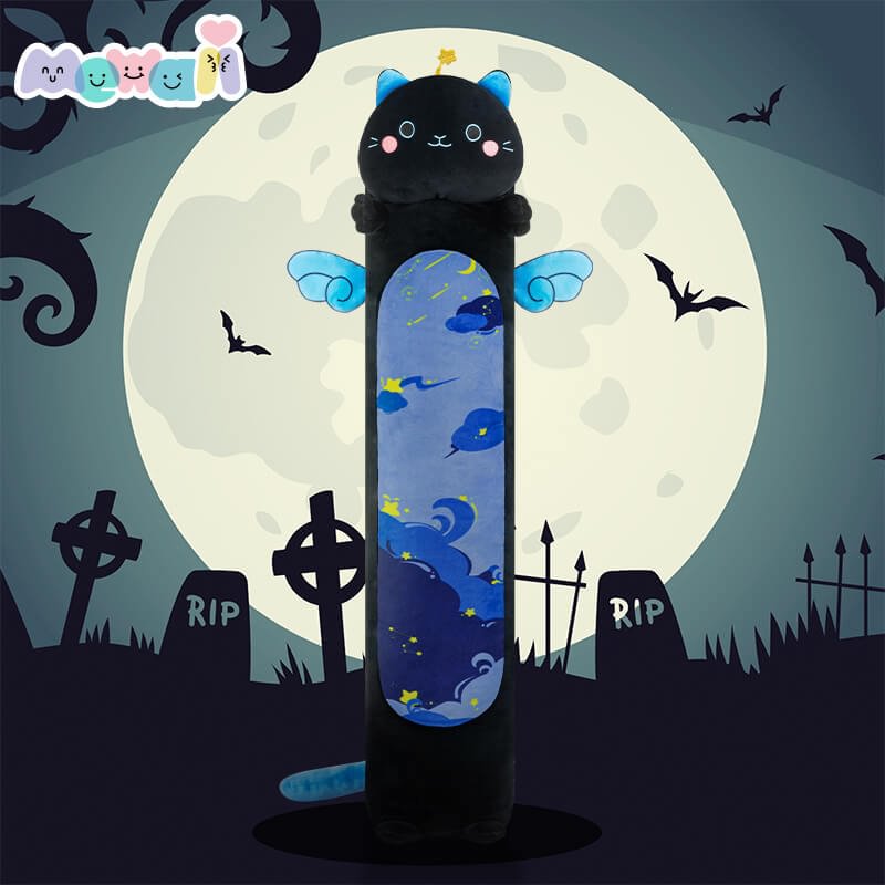Halloween Doudou Étoile Bleu Chat Gros Jouet En Peluche Animaux Oreiller Peluche