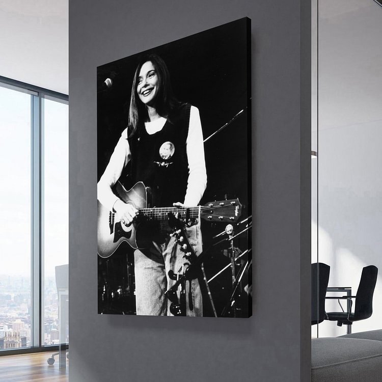 Nanci Griffith On the stage Canvas Wall Art MusicWallArt