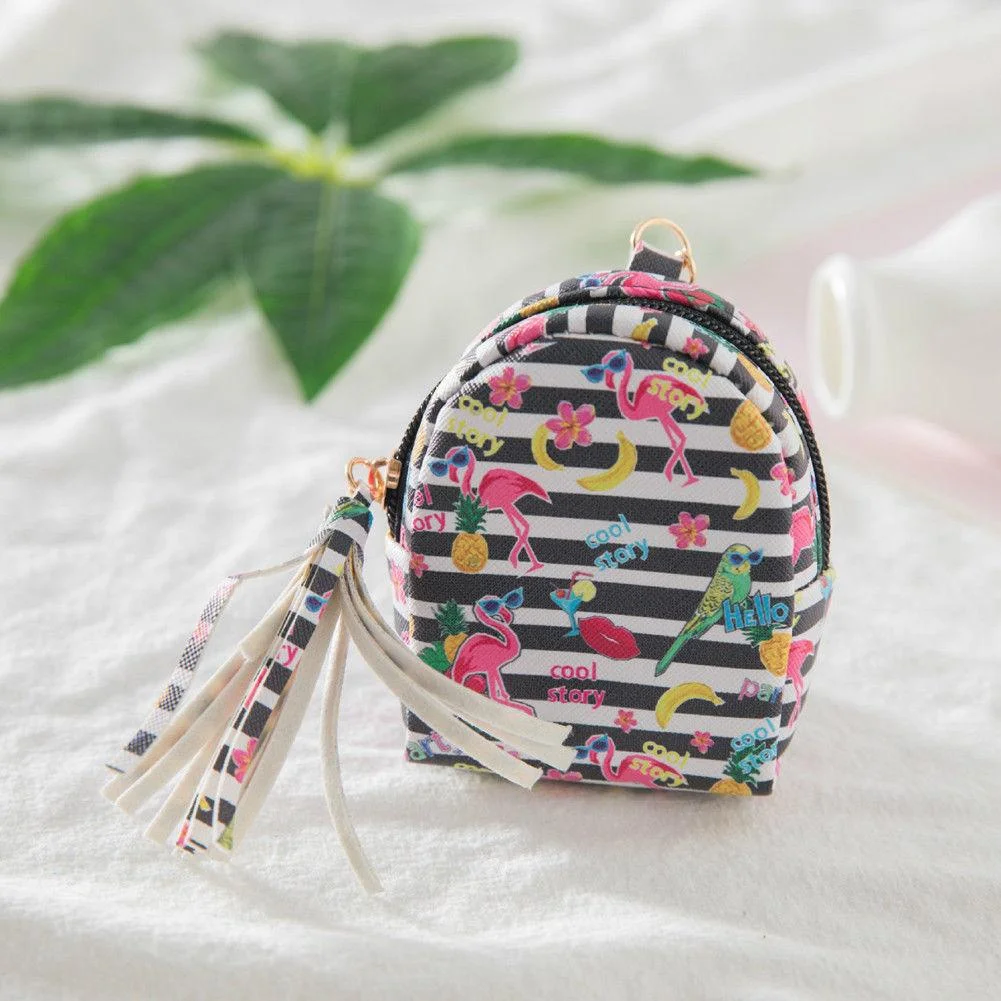 2019 Baby Summer Clothing Cute Women Girl Kids Coin Purse Mini Flamingo PU Zipper Wallet Key Holder Little Pouch kid Gifts
