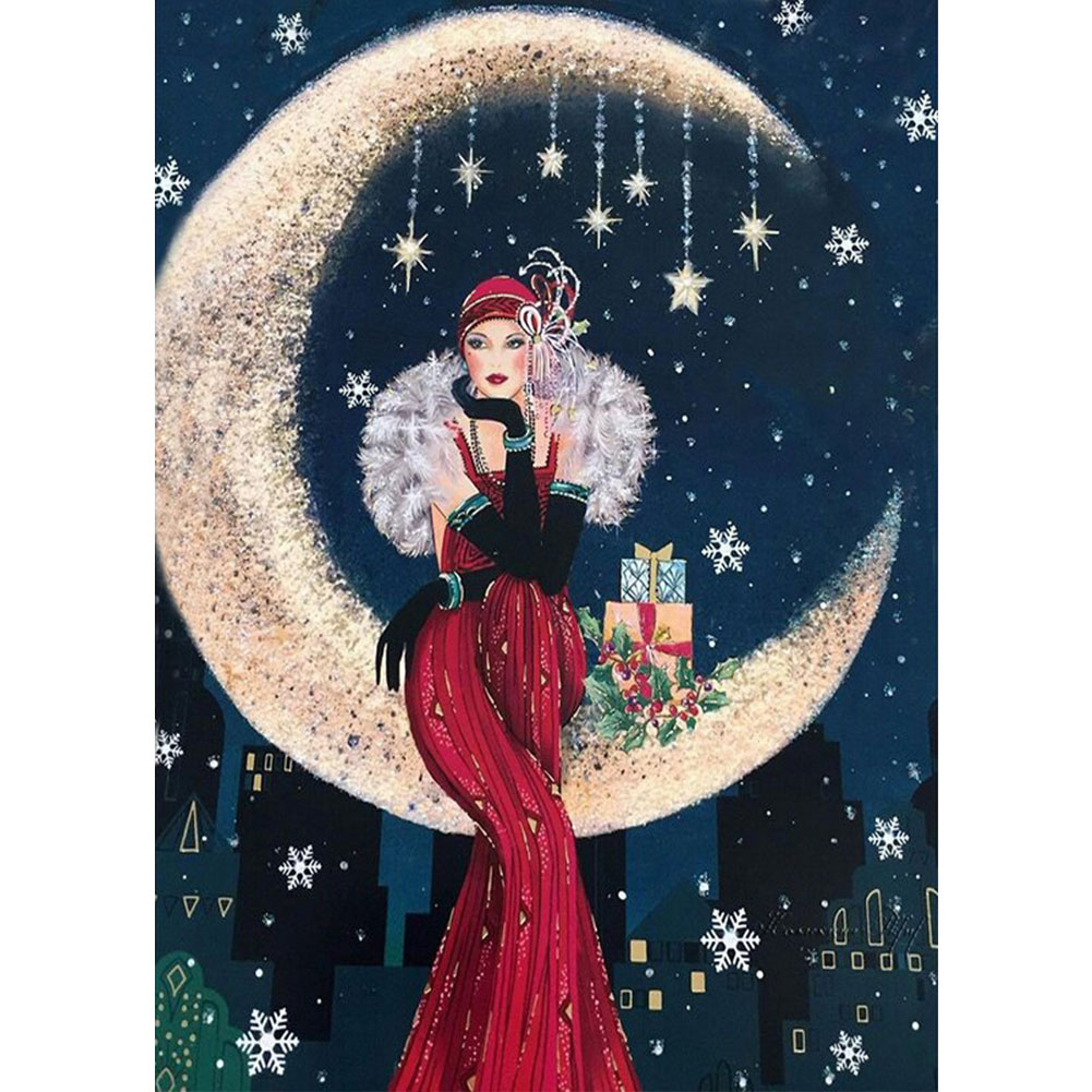 

Elegant Lady - 11CT Stamped Cross Stitch - 40*50CM, 501 Original