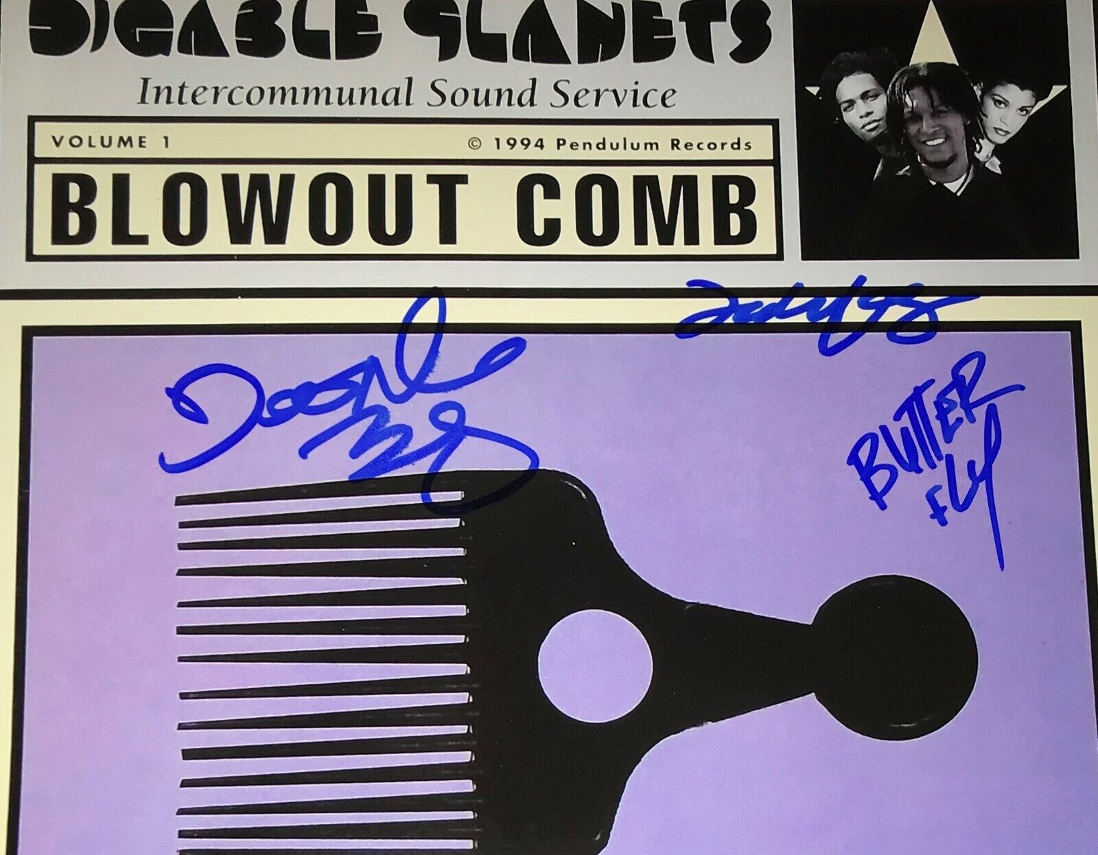 Digable Planets Hip Hop Signed 8x10 Photo Poster painting COA E1 Butter Fly Ladybug Doodlebug