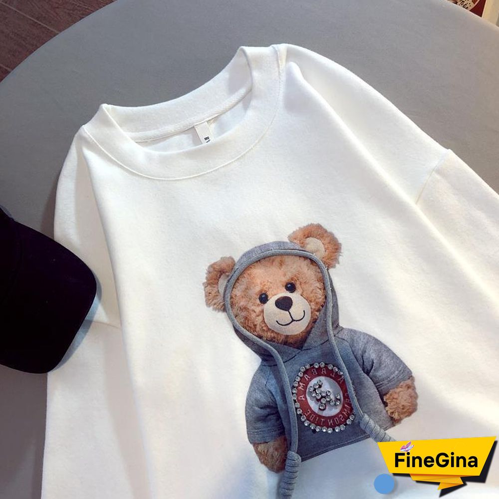 Korean Style Oversized T-Shirts Women Tee Shirt Print Summer Female Casual Loose Kawaii Tshirts Tops Graphic Women Clothing