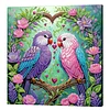 Kit de peinture diamant pour forme sp&eacute;ciale &agrave; forme d&rsquo;oiseau DIY avec cadre 25x25cm points diamant&eacute;s, peintures artistiques pour adultes, d&eacute;coration i