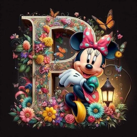Diamond Painting - Full Round Drill - Minnie Mickey Alphabet(Canvas|40*40cm)