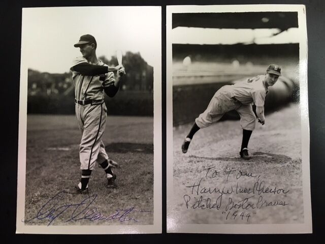 Harry MacPherson Boston Braves Signed 1940s Brace Photo Poster painting JSA Pre-certified