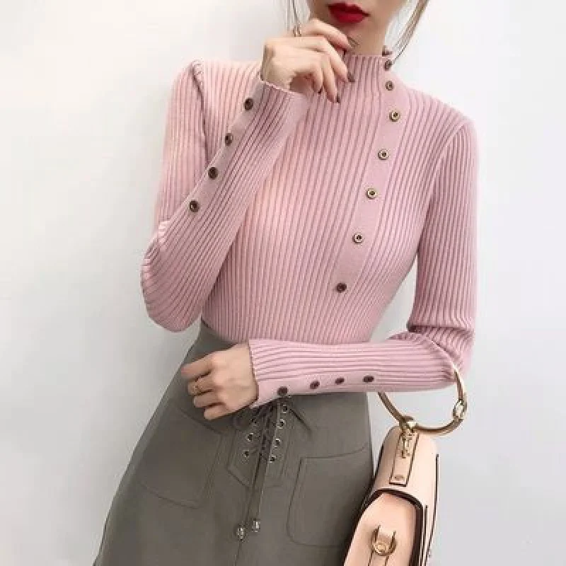 Uveng Uveng Sweater Women's Autumn And Winter New Knitted Shirt Thick Long Sleeves To Put On The Bottom Shirt