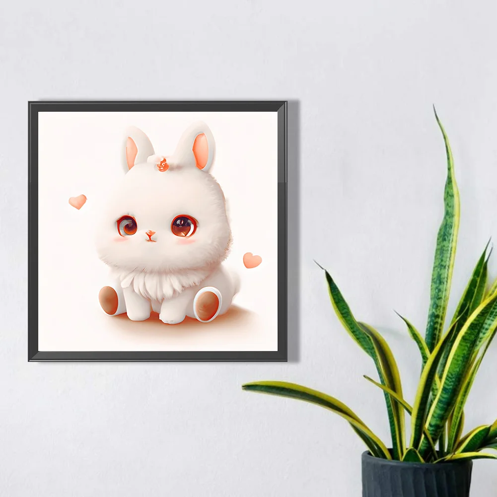 Full Round Diamond Painting 30*30cm - Big Head Animal Rabbit