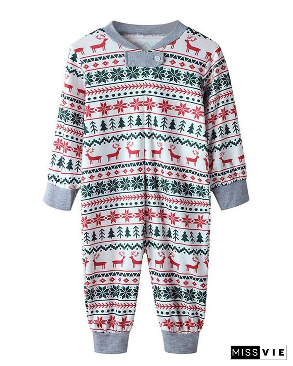 Baby's Stripe Print Parent-Child Family Christmas Loungewear