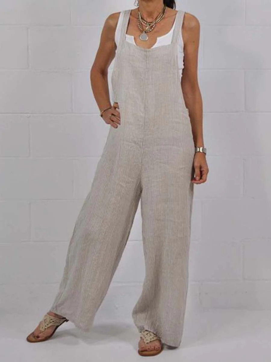 Women's Casual Stripes Jumpsuit122601