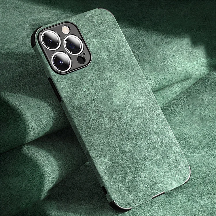 Luxury shockproof sheepskin PU leather case suitable for iPhone phones