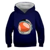 Kid Boy Cartoon Astronaut Starfield Rocket 3D Digital Print Hoodie