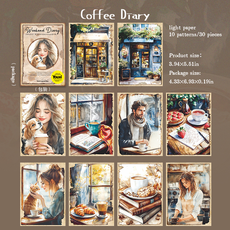 Material Paper - Weekend Diary Series Vintage Character 