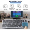 2-in-1 Bluetooth Wireless Keyboard and Mouse, Bluetooth + 2.4G Dual-Mode, 7-Color Backlight, Connects to 3 Devices Simultaneously, Compatible with Desktops, Laptops, HTPCs, Tablets, Smart TVs, Windows, Mac, and Android