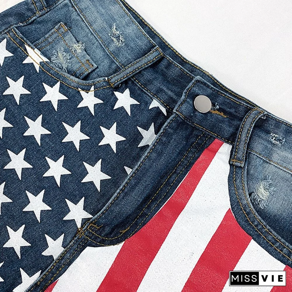 Women's Cool Washed Denim Girls Casual High Waisted Short Mini Jeans Ripped Jeans Shorts Washed Denim Short Plus Size S-3XL