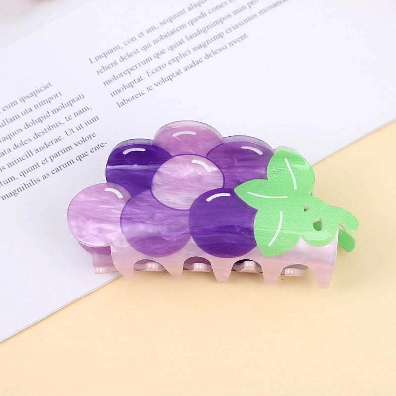 Acetate Acrylic Temperament Dopamine Style Women’s Hair Accessories Headdress Fashion Double-sided Printing One-piece Large Gripper