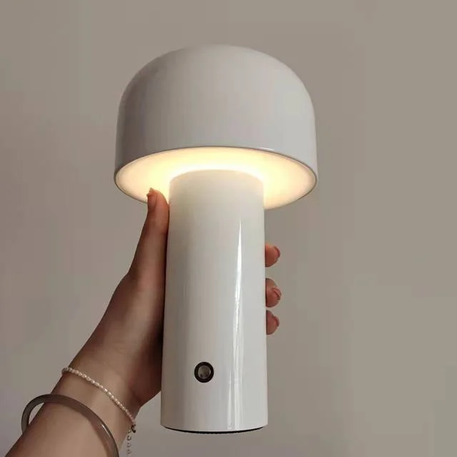 Italian Mushroom Lamp Portable Wireless Touch Rechargeable Table Lamp USB Desk Lamp Desktop Decoration Bedroom Night Light