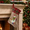DIY Diamond Painting Christmas Stockings Hanging Ornaments Large Capacity Xmas Socks Pendant Wear Resist Candy Gift Storage Bags for Family Christmas Holiday Party Decoration (Snowman)