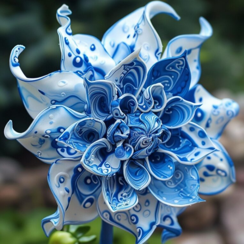 Blue And White Porcelain-Double dahlia bulbs