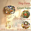 Christmas DIY Acrylic Diamond Painting Pendant Double Sided Paint Suncatcher Hanging Ornament Home Decor Kit 