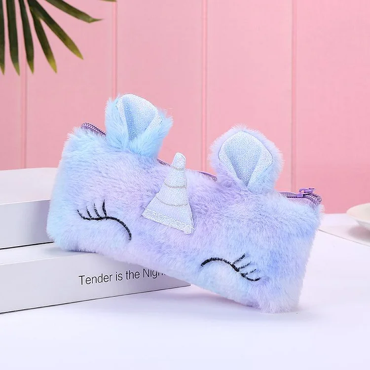 Unicorn Plush Pencil Case