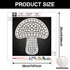 DIY Pearl Painting Mushroom for Home Wall Decor(25x25cm)