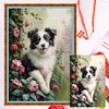 (Multi-Style) Flowers Dog-11CT Counted Cross Stitch 40*50cm/40*60cm