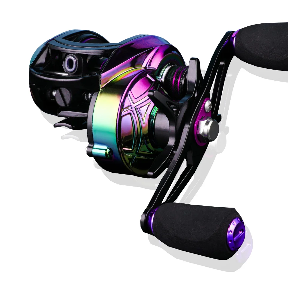 Xaperni Baitcasting Reel Electroplated Fishing Reel 7.2:1 High Speed Reel